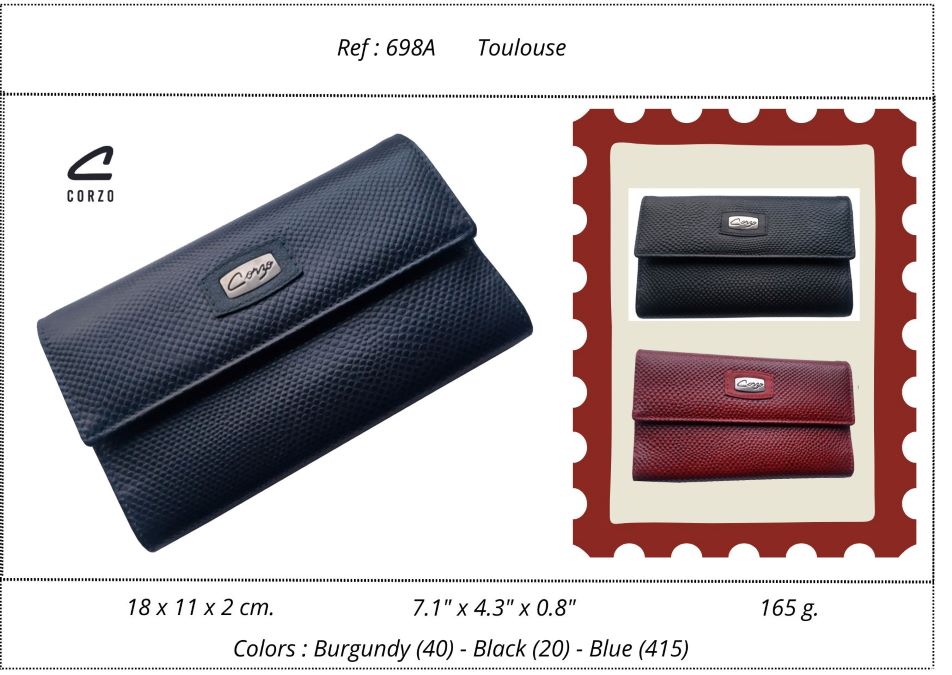 698A - Long leather wallet for women - Toulouse - Image 8