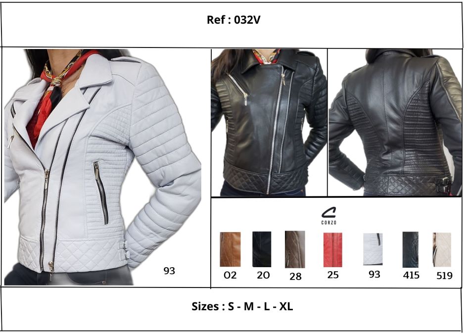 032V - Sheepskin leather jacket for women - Linda
