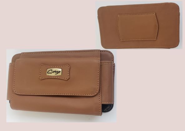 127 - Horizontal cell phone holder in leather - Cel4 - Image 2