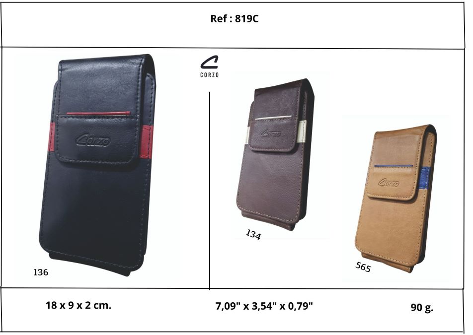 819C - Genuine Leather cell phone holder - Cel 3.