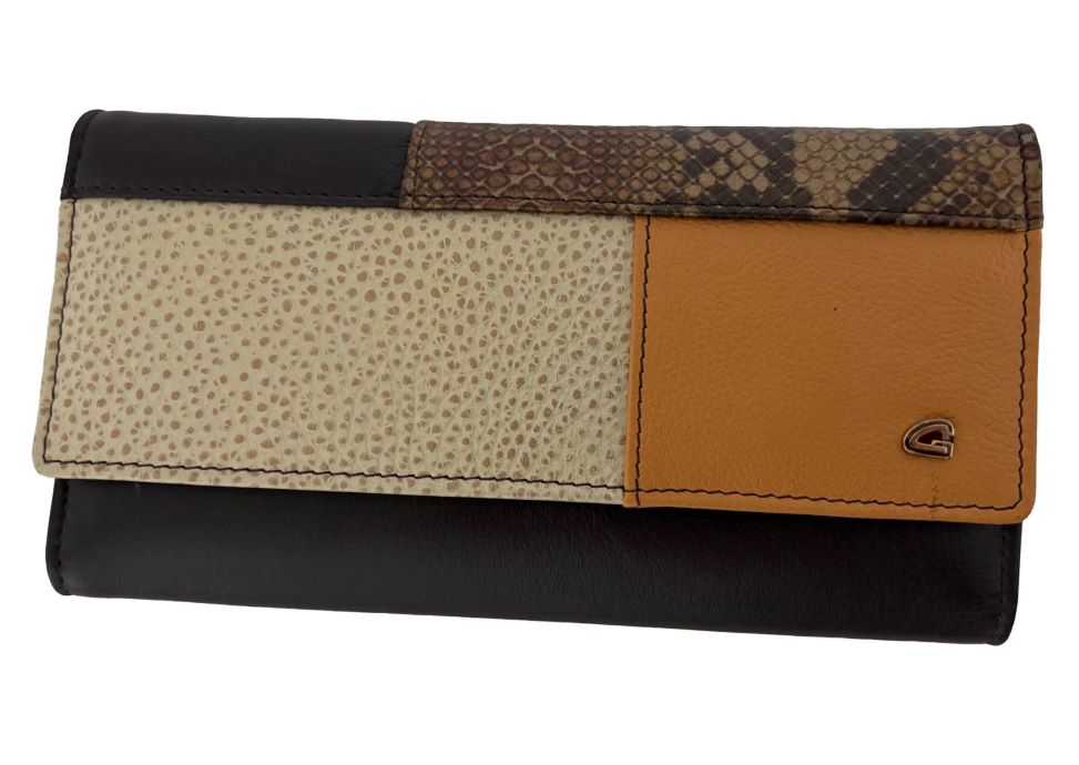 091 - Genuine leather wallet for women - Coral - Image 4