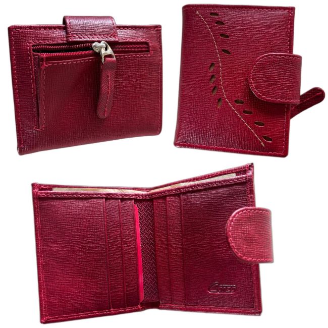 645 - Leather wallet for women - Flower - Image 3