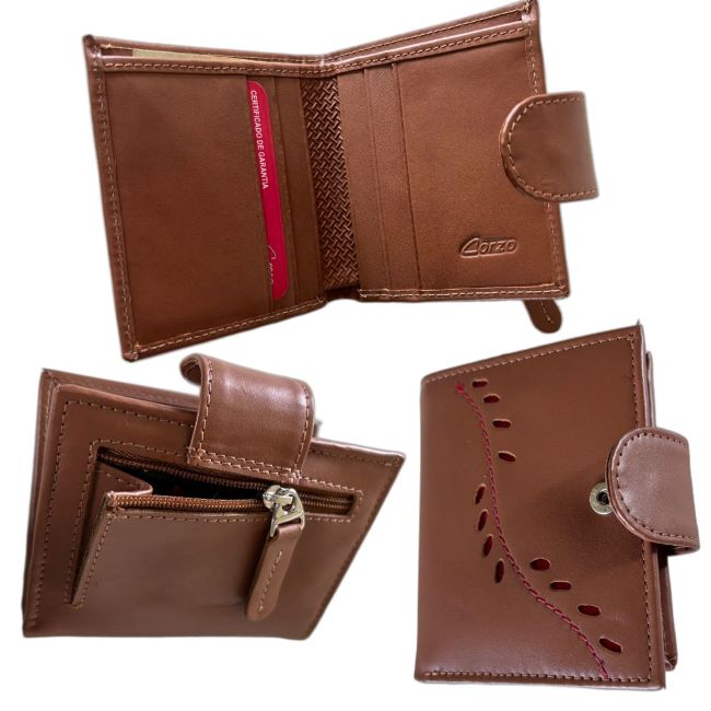 645 - Leather wallet for women - Flower - Image 4