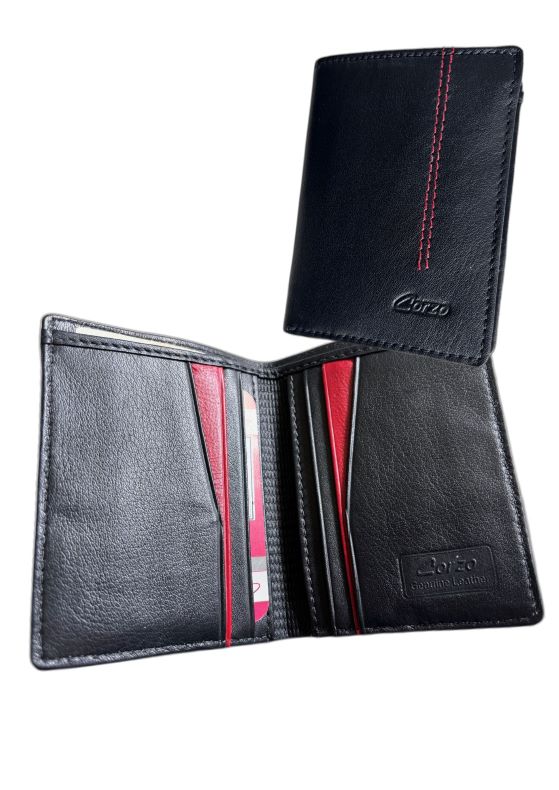 118A Small Very Flat Wallet Benny - Black/Red (136)