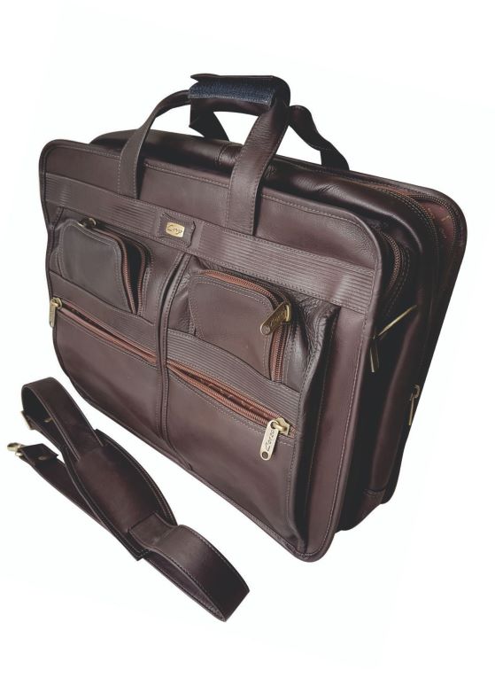 901A Executive Leather Briefcase Travel - Brown (28)