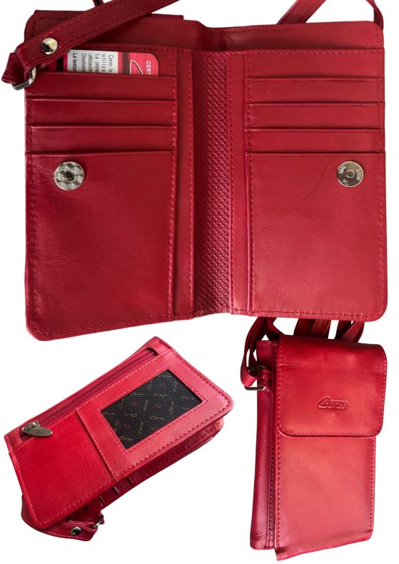 098 Cell Phone Wallet Lady - Red (25)